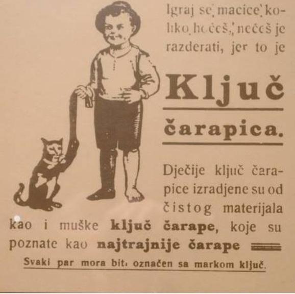 Reklama za čarape Fabrike „Ključ“ iz 1914. - Avaz