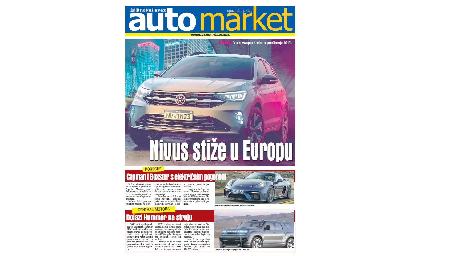 Poklon prilog našim čitaocima u utorak: Automarket / Volkswagen Nivus stiže u Evropu