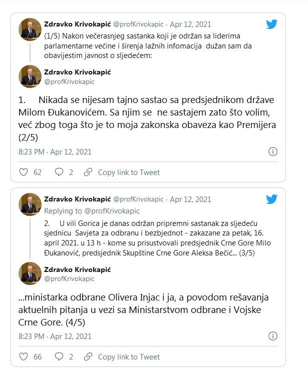 Statusi Zdravka Krivokapića - Avaz