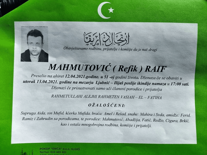 KJKP "RAD": Koronavirus nam je "uzeo" još jednog kolegu, preminuo Raif Mahmutović