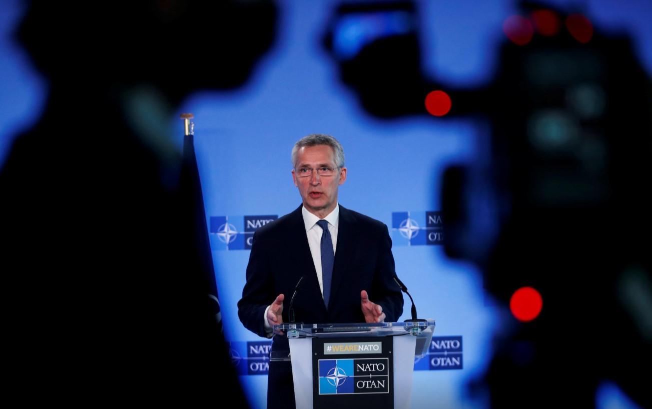 NATO Secretary General Jens Stoltenberg speaks during a media conference at NATO headquarters in Brussels, Belgium, April 13, 2021. - Avaz
