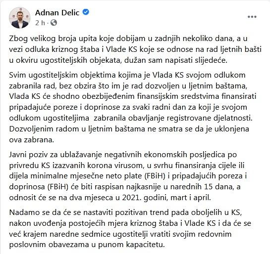 Status Adnana Delića - Avaz