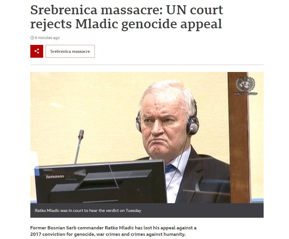 Svjetski mediji o presudi Mladiću - Avaz