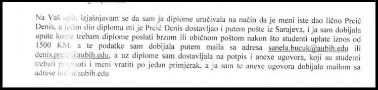 Facsimile of Belkić-Mujkanović's testimony - Avaz