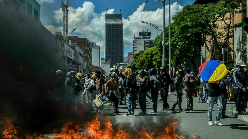 Fresh clashes in Colombia on protest movement anniversary