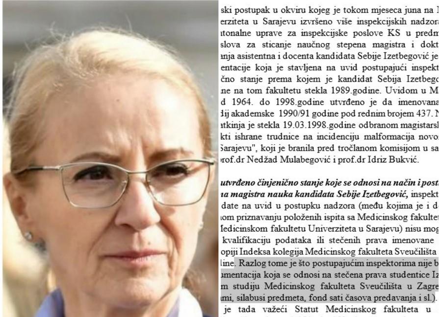 Official documentation from Zagreb is awaited: There are many doubts about the education of Sebija Izetbegović