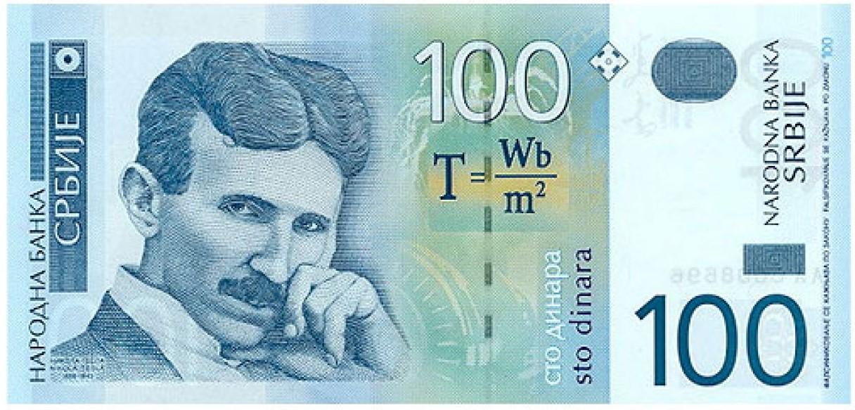 Srbijanska novčanica sa likom Nikole Tesle - Avaz