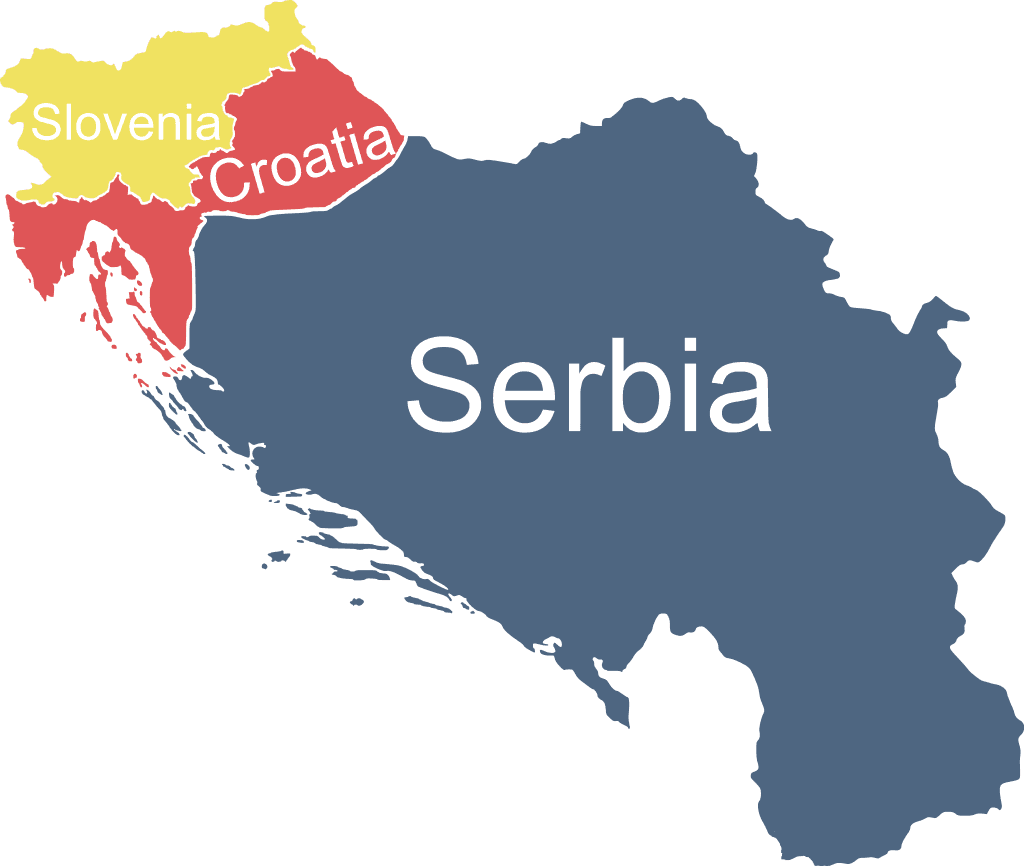 Karta „velike  Srbije“ definirana  hipotetičkom granicom  Virovitica-Karlovac-Karlobag - Avaz