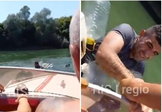 Video / Drama na Savi: Migrant vezao plastične flaše oko sebe da bi preplivao rijeku, spašen u posljednji trenutak