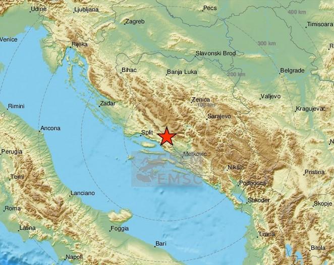Novi zemljotres osjetio se u BiH, epicentar bio južno od mjesta Podhum