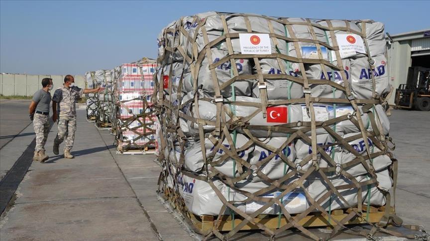 The aid will be shipped to Haiti by a Turkish Air Force cargo plane and will be distributed by a AFAD team - Avaz