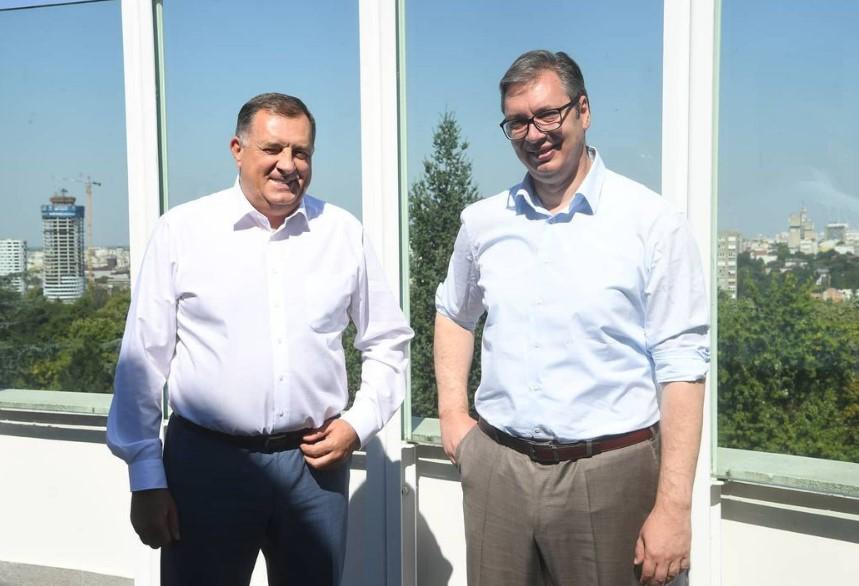 Milorad Dodik i Aleksandar Vučić sastali su se danas u Beogradu - Avaz