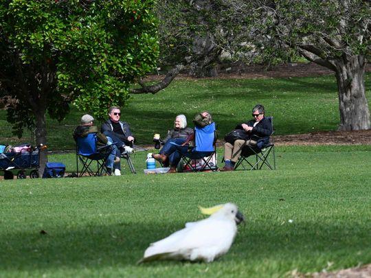 Vaccinated Sydney residents picnic as lockdown rules relaxed