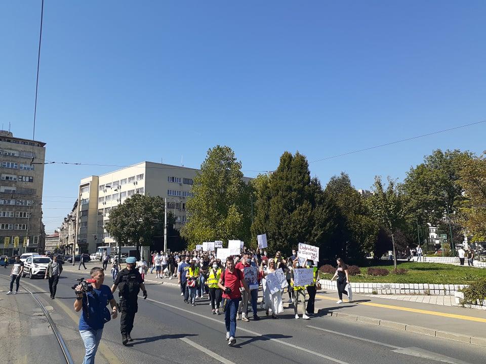 S današnjeg protesta studenata - Avaz