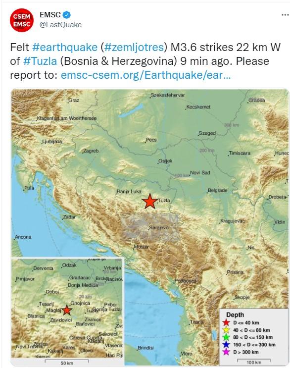 Faksimil izvještaja o potresu - Avaz