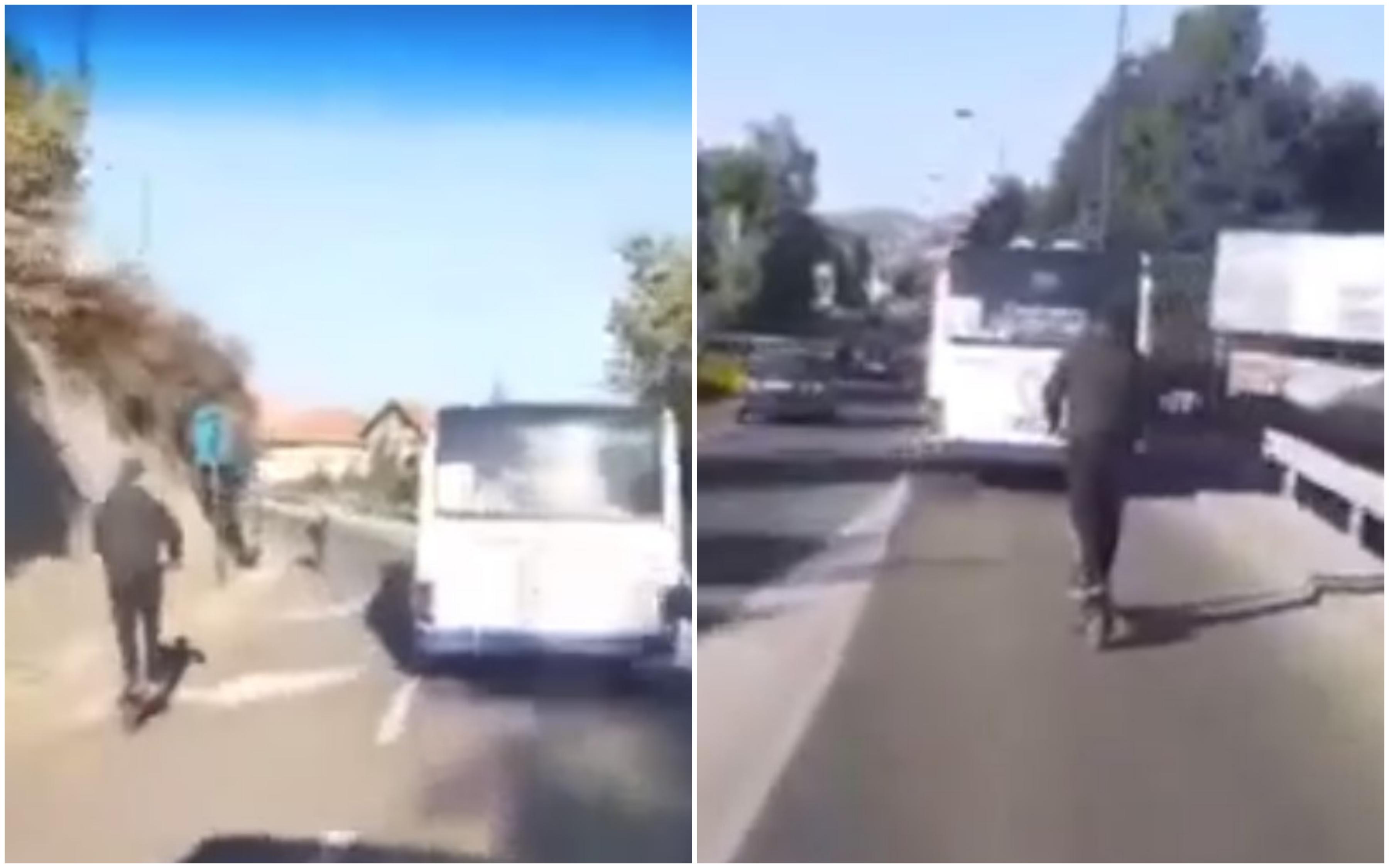 Video / Mogli stradati: Električnim romobilima na Ilidži pretječu autobus
