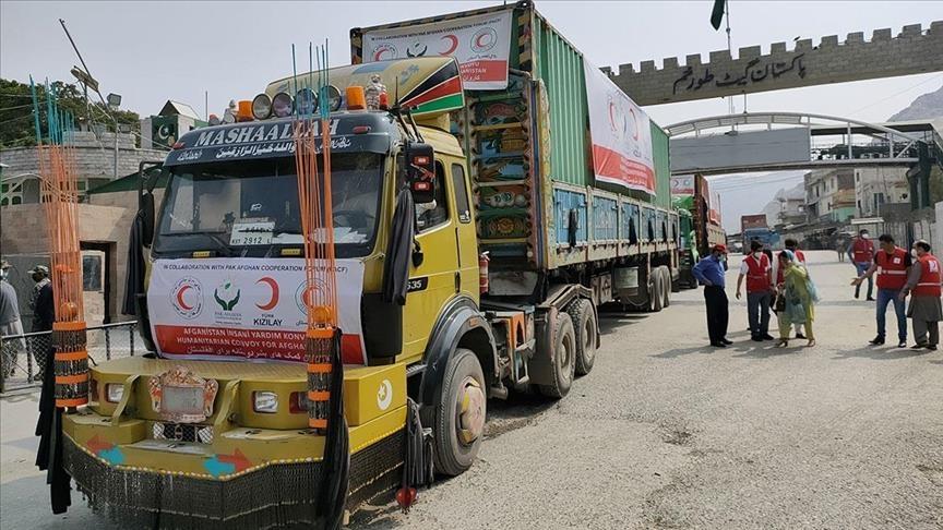 Turkey has delivered 33 tons of food aid to Afghanistan
