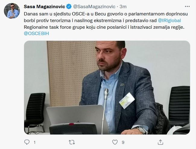 Status magazinovića na Twitteru - Avaz