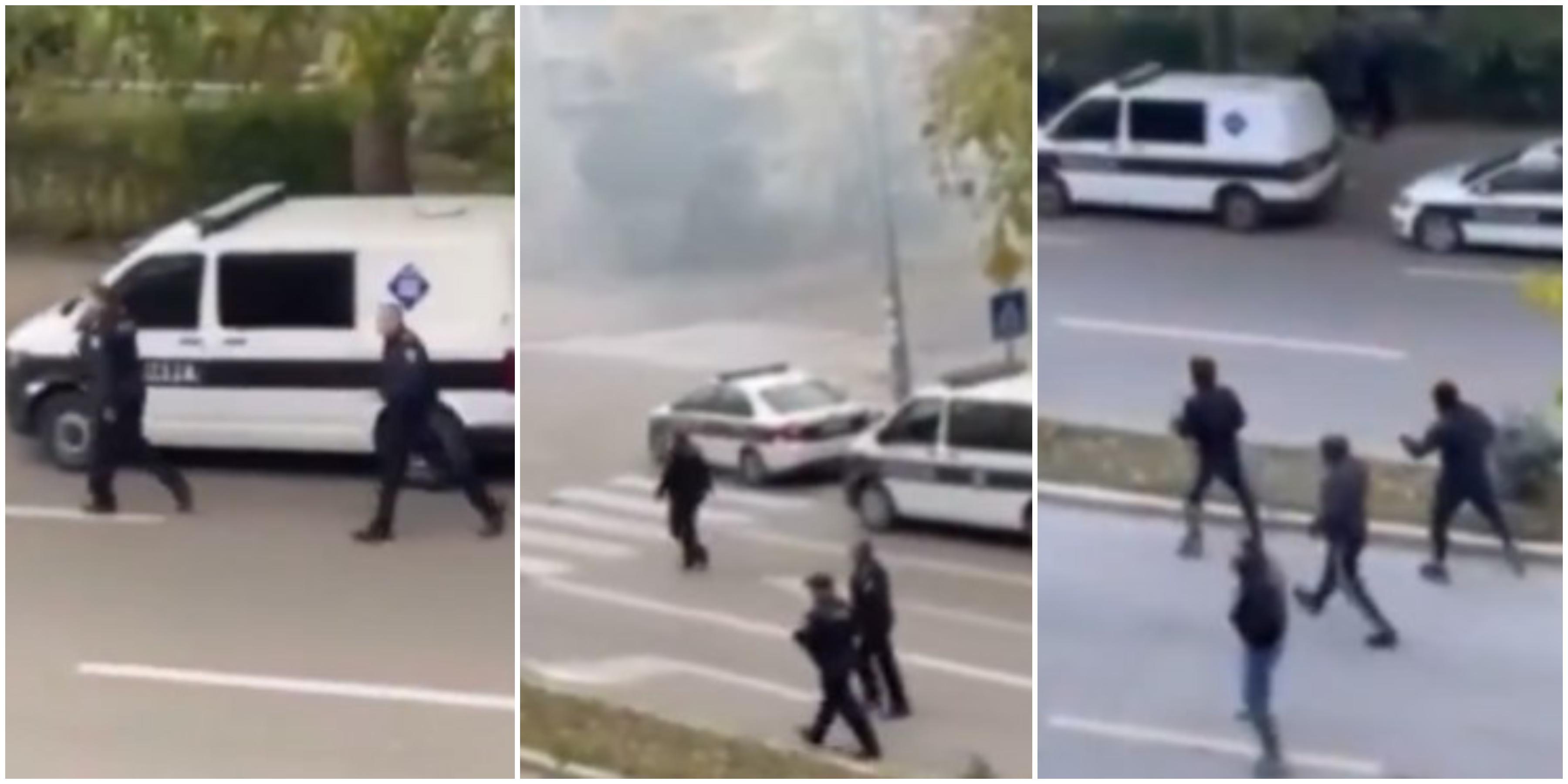 Snimak sukoba navijačkih grupa u Mostaru: Navijači jedni druge gađali kamenjem, bocama