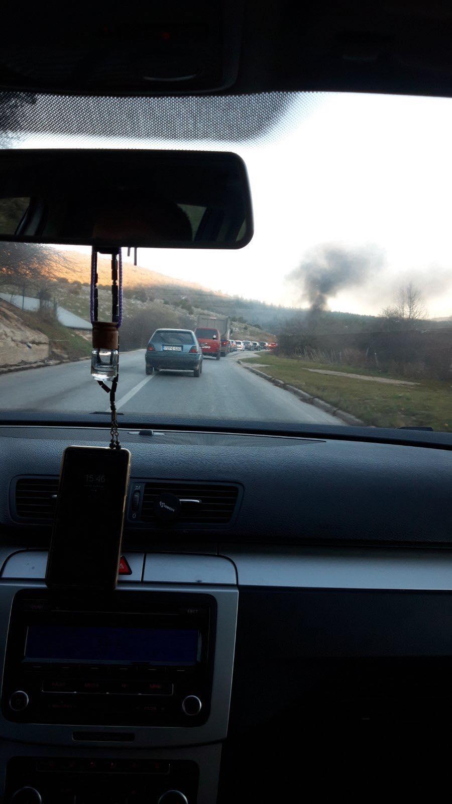 Na Ravnoj Romaniji se zapalio kamion