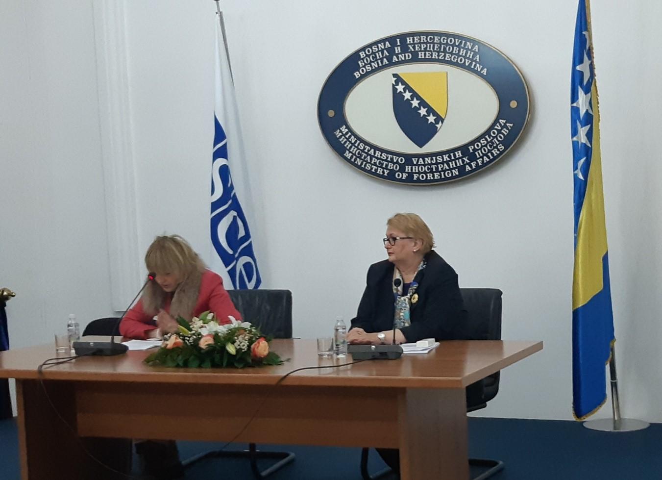 Turković se sastala sa generalnom sekretarkom OSCE-a Helgom Marijom Šmid