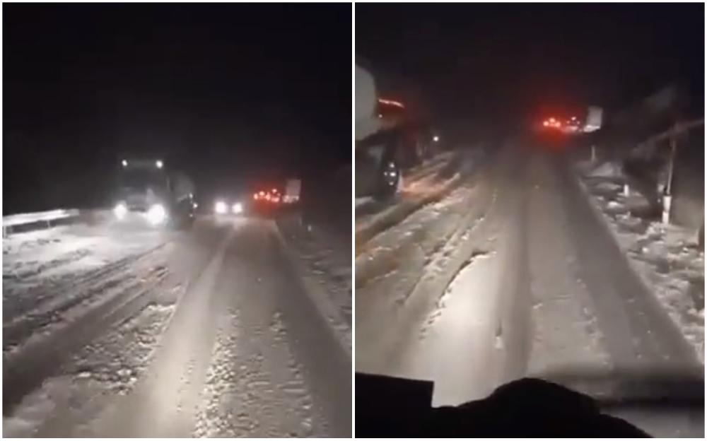 Drama na Bradini: Napadao snijeg, nekoliko vozila zapelo u putu