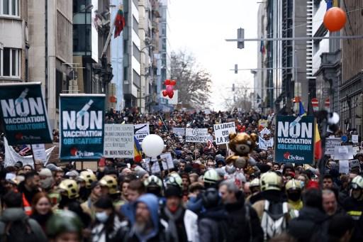 Sa današnjih protesta u Briselu - Avaz