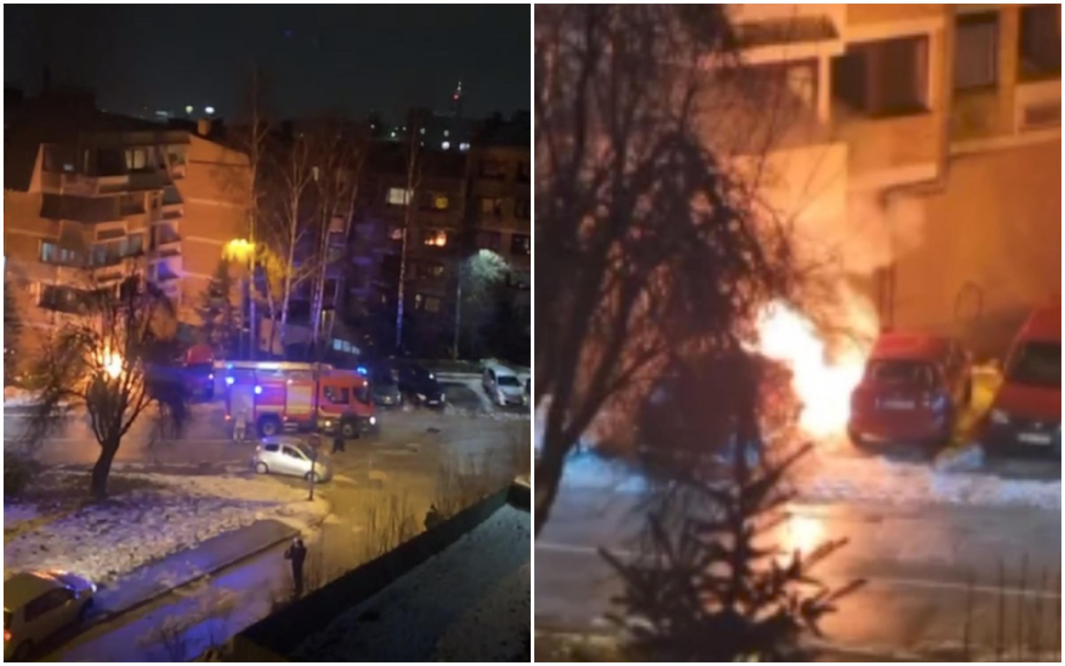 Požar u sarajevskom naselju Breka: Zapalio se automobil, vatra zahvatila vozilo pored