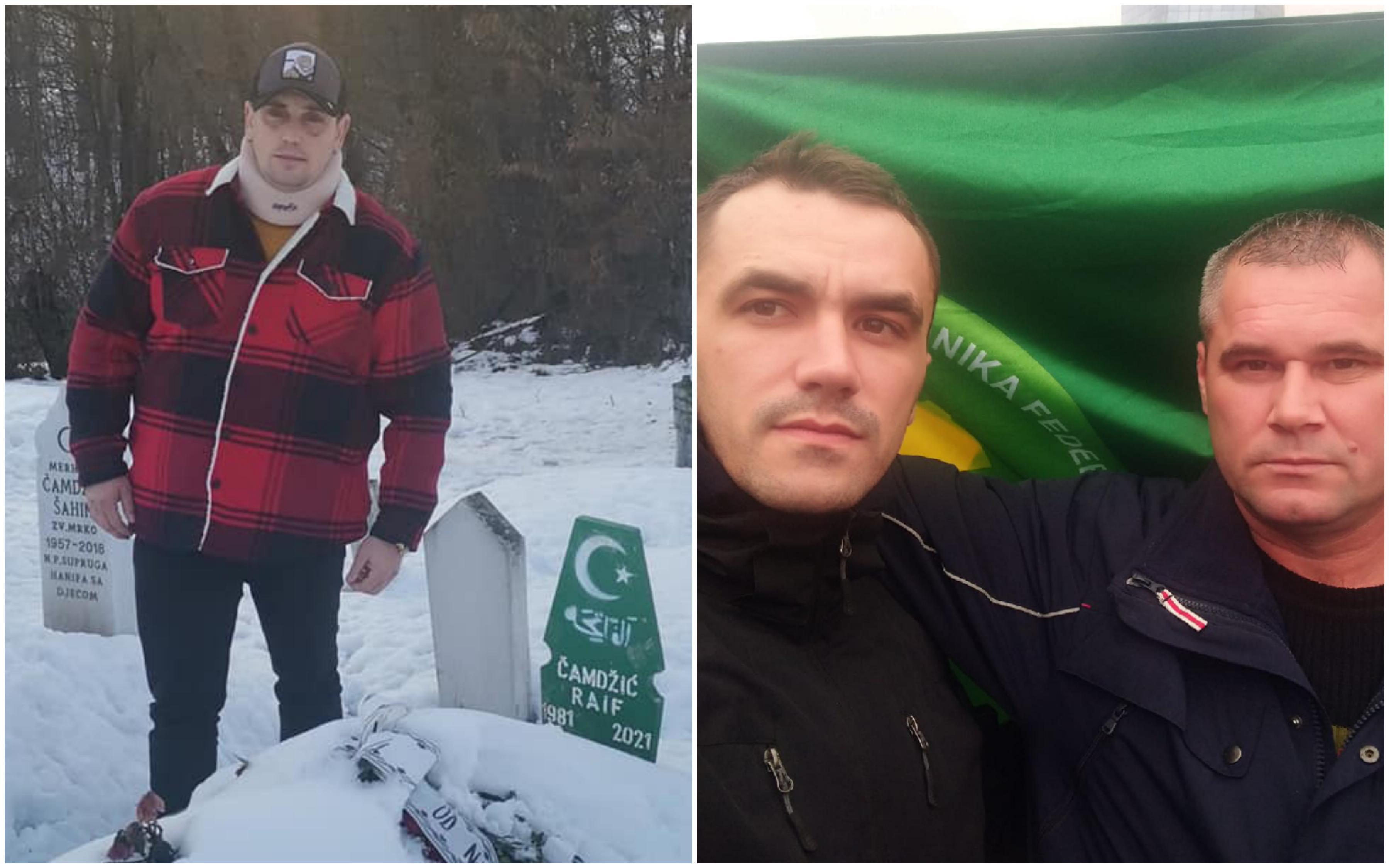 Povrijeđeni rudar Hasan Kadirić i Esmer Buševac s nastradalim Raifom Čamdžićem - Avaz