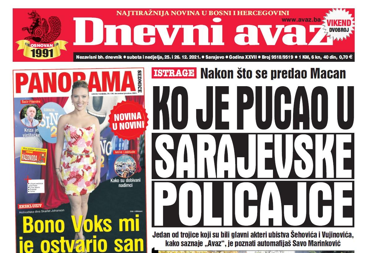 U dvobroju "Dnevnog avaza" čitajte: Ko je pucao u sarajevske policajce