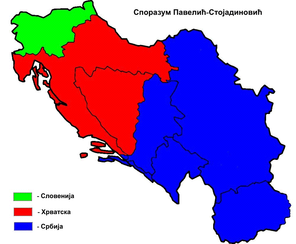 Karta Srbije i Hrvatske prema sporazum - Avaz