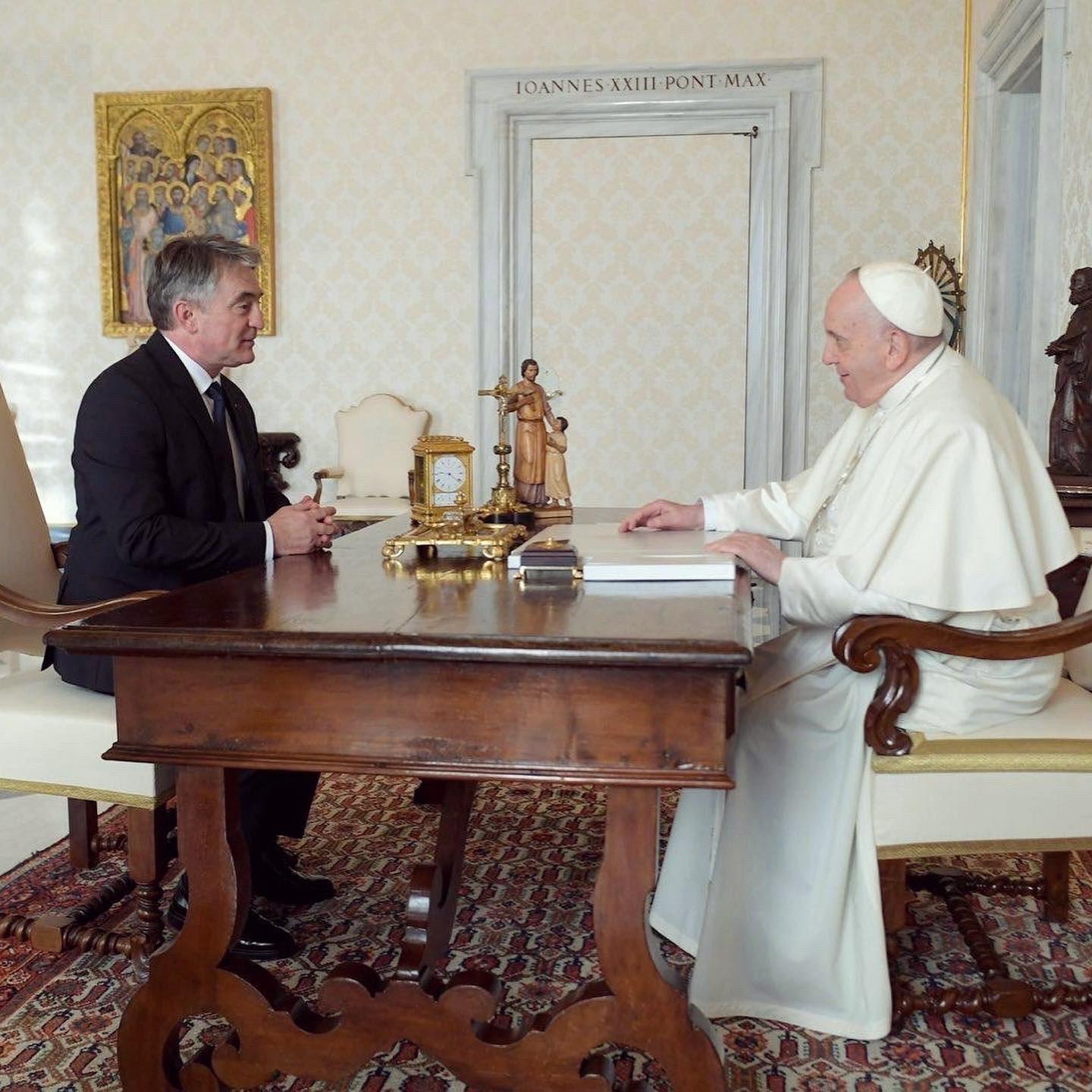 S današnjeg susreta Komšića i pape Franje u Vatikanu - Avaz