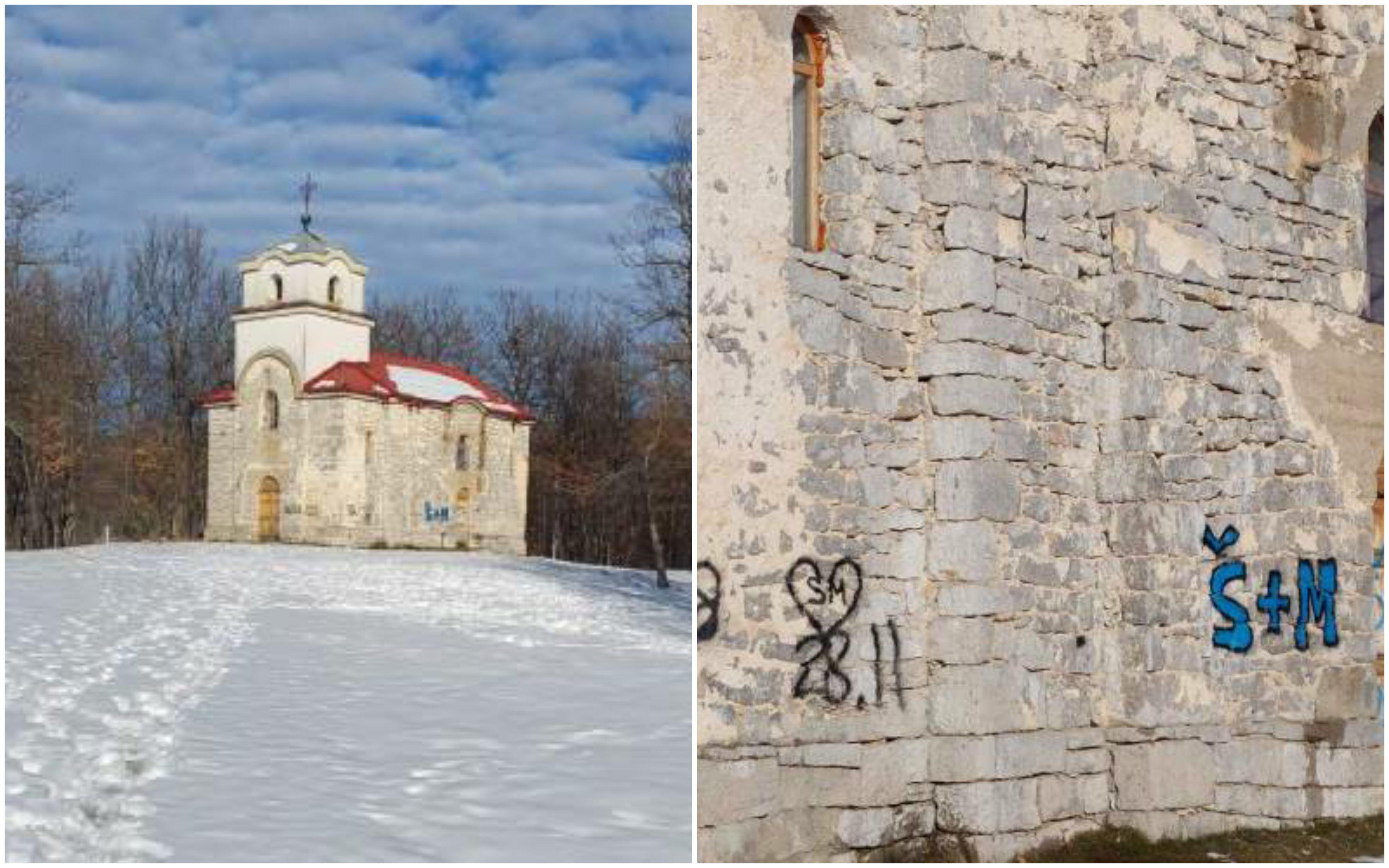 Oskrnavljena crkva Vaznesenja Gospodnjeg u blizini migrantskog kampa - Avaz
