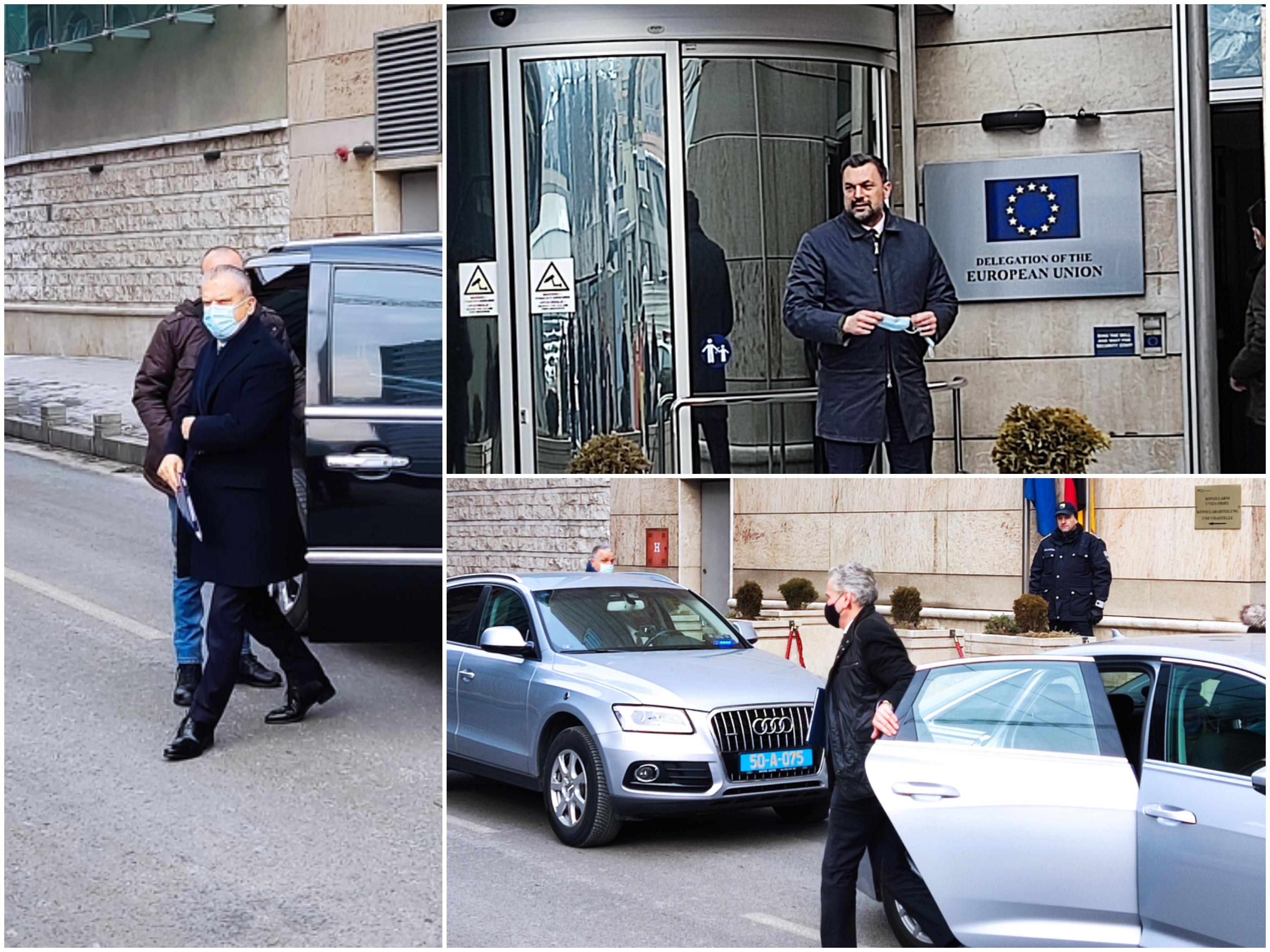 Radončić, Zvizdić i Konaković stigli na pregovore u zgradu Delegacije EU
