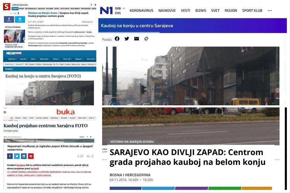 Vijest o snimanju Klixove reklame s konjem na Marijin Dvoru odjeknula je u svim domaćim i regionalnim medijima (N1, Radio Sarajevo, Buka, Kurir, Telegraf...) - Avaz