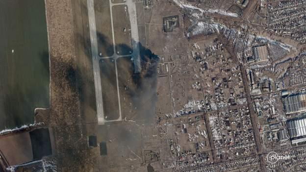Satelitski snimci zabilježili napad na zračnu bazu u blizini Harkova