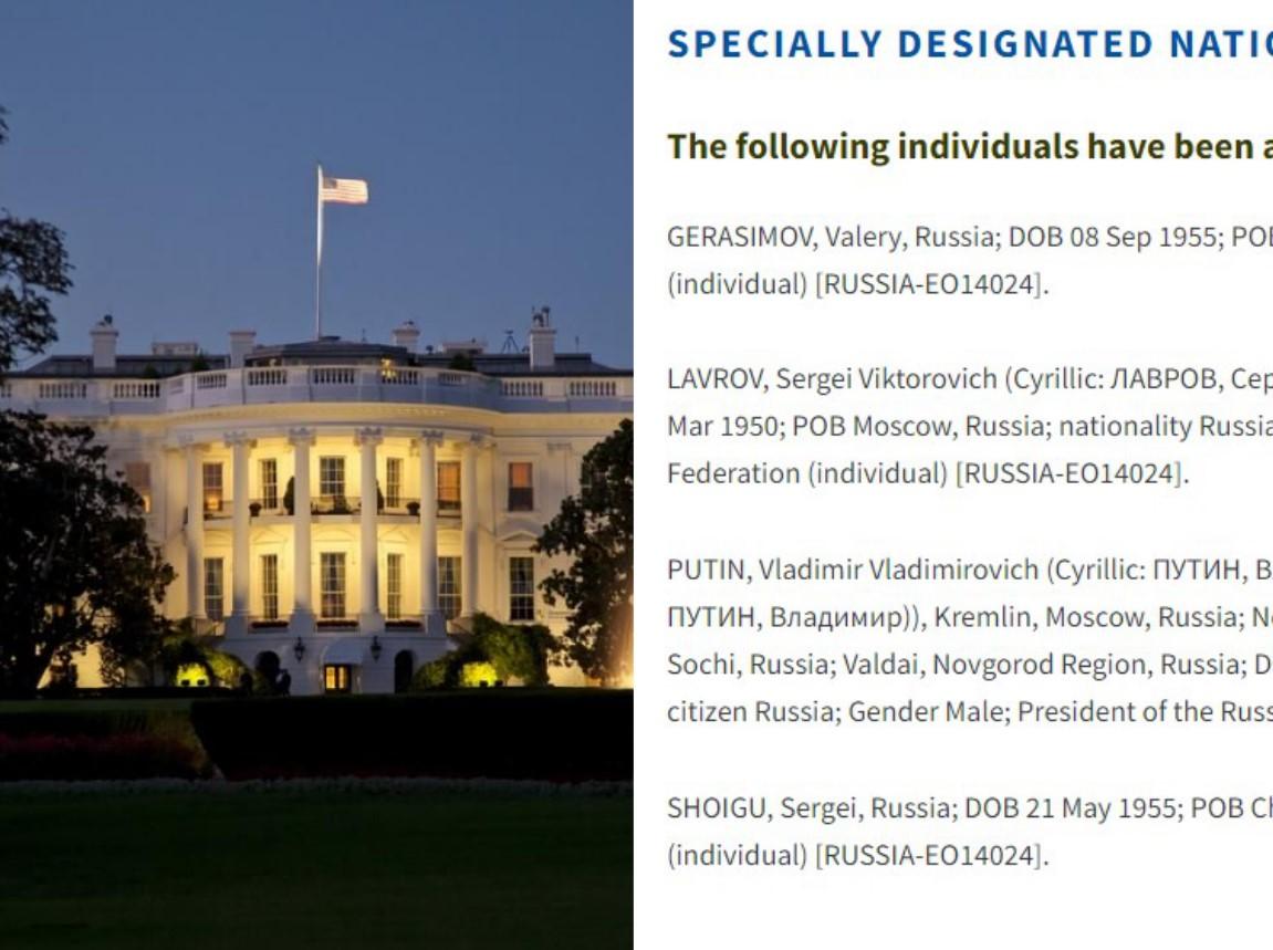 SAD sankcionisale Putina, Lavrova, Šojgua i Gerasimova