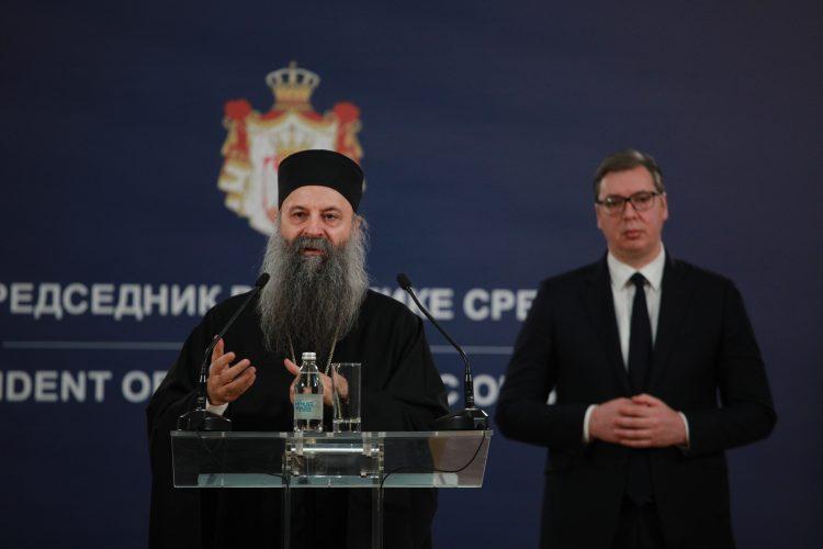 Patrijarh Porfirije i Vučić se nadaju da će sukobi u Ukrajini brzo stati