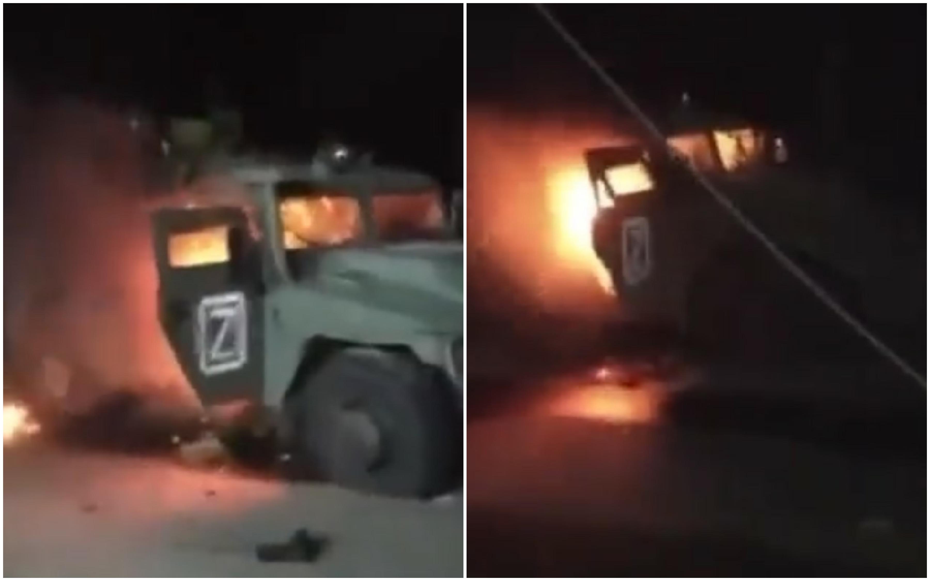 Pogledajte kako vatra guta vozila ruskih invazijskih snaga