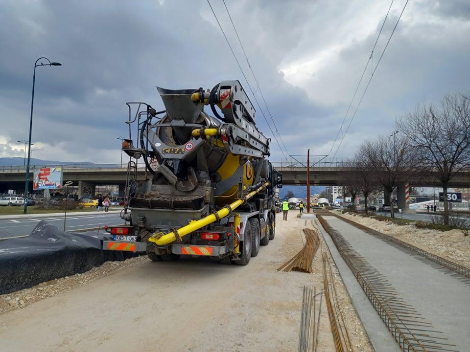 Počelo betoniranje pruge na relaciji Č.Vila - Ilidža - Avaz