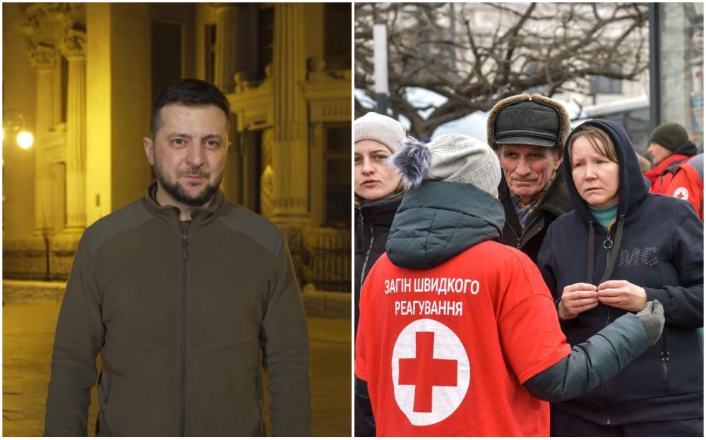 Volodimir Zelenski i ukrajinske izbjeglice - Avaz