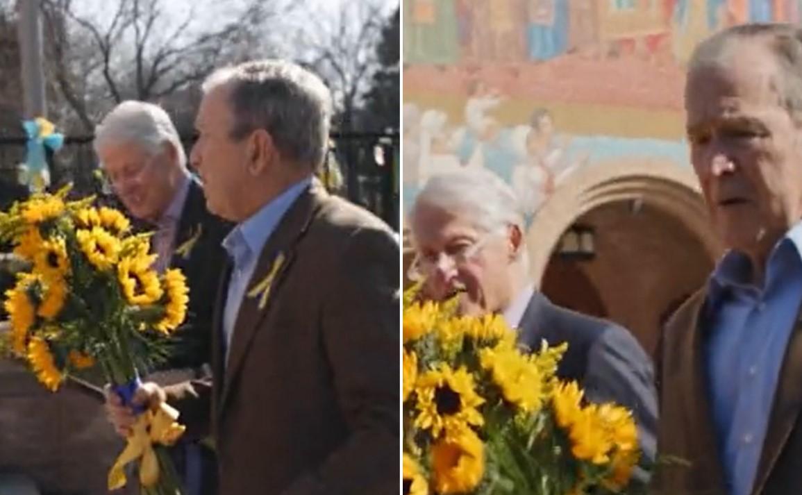 Klinton i Buš posjetili ukrajinsku crkvu u Čikagu