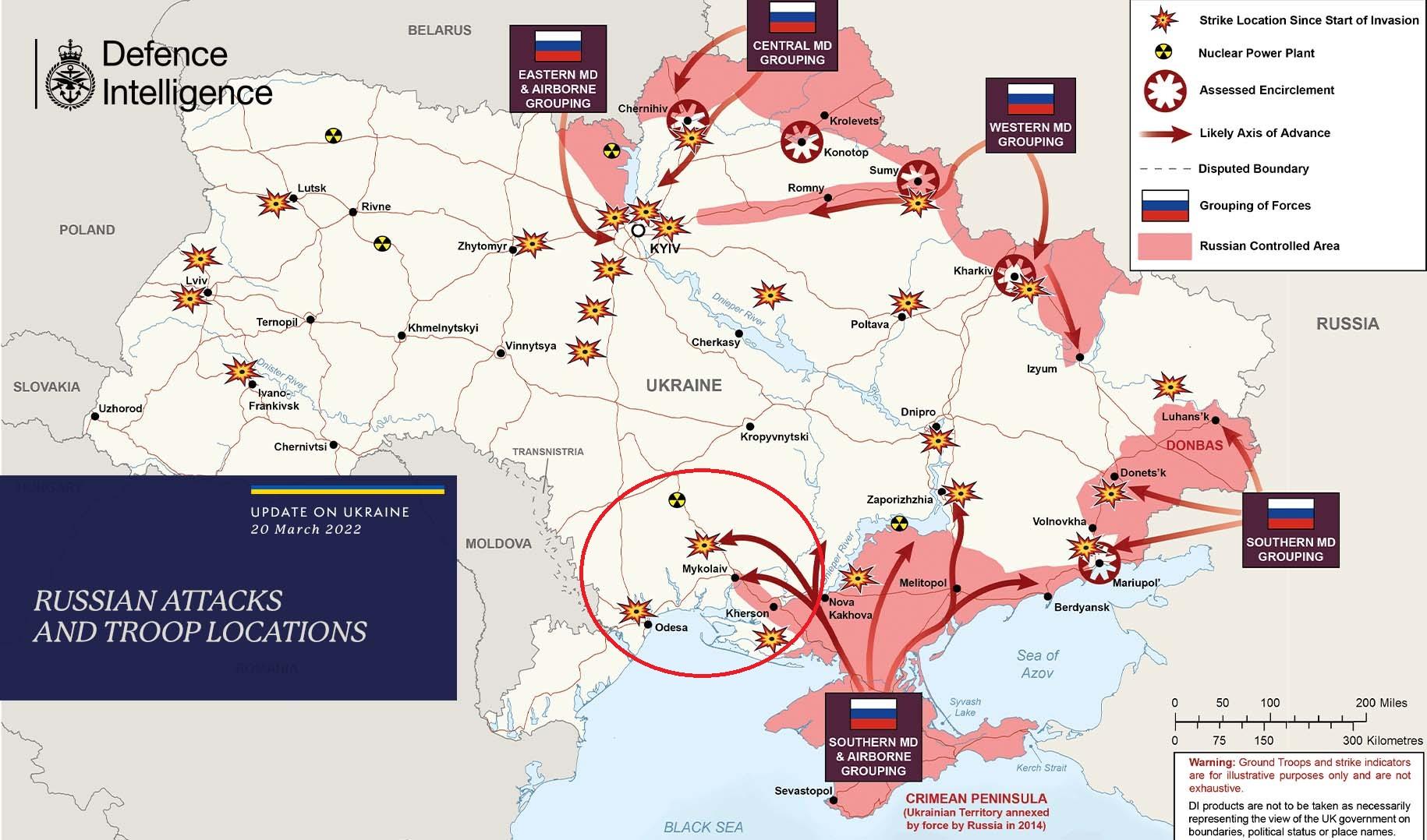 Mapa napretka ruskih trupa - Avaz