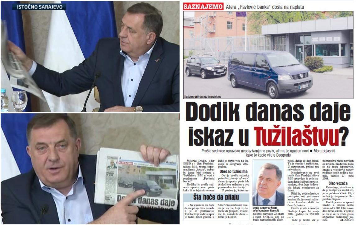 Dodik iz Lukavice: Srednji prst sam pokazao novinarima "Avaza" i BN televizije, drugima nisam