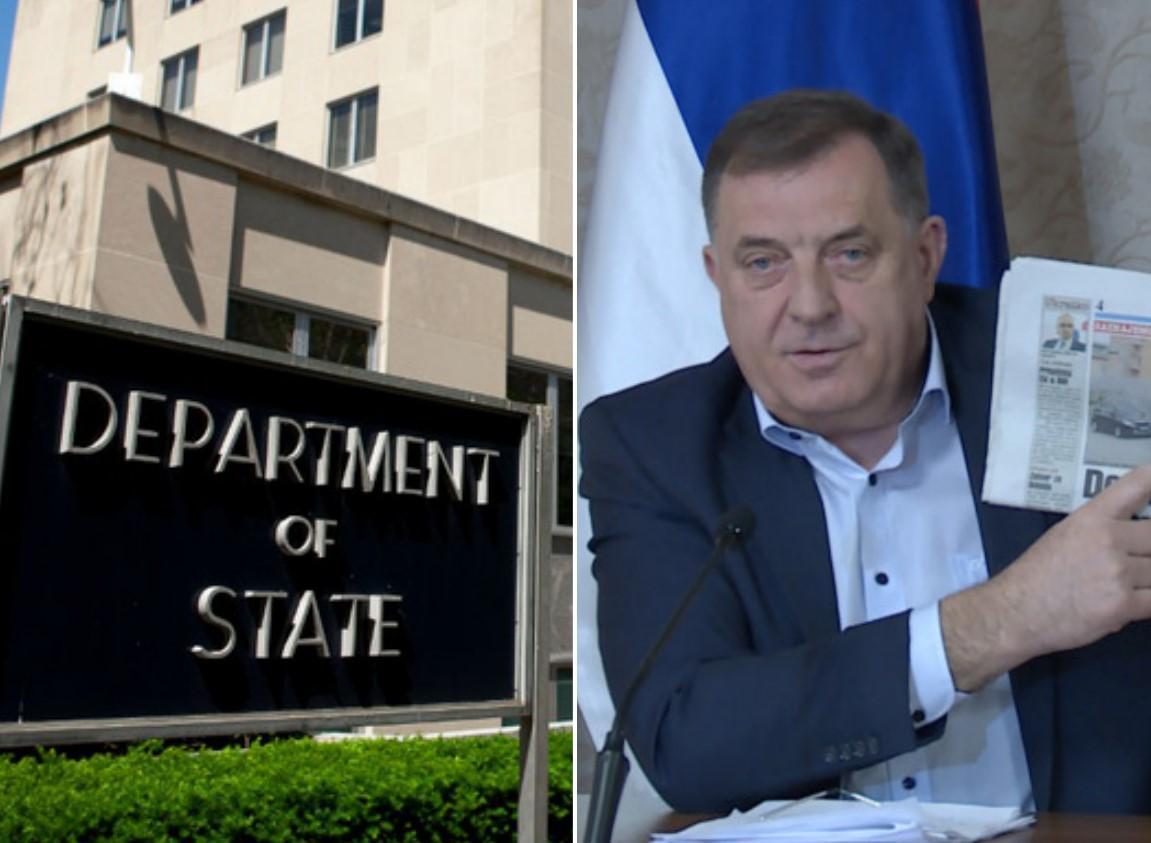 Iz State Departmenta za "Avaz": SAD su sankcionisale Dodika zbog korupcije i prijetnji stabilnosti BiH, njegove izjave su huškačke