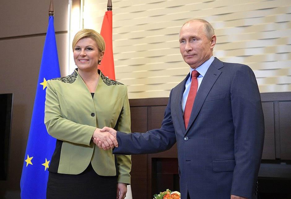 Grabar-Kitarović i Putin na jednom od ranijih sastanaka - Avaz