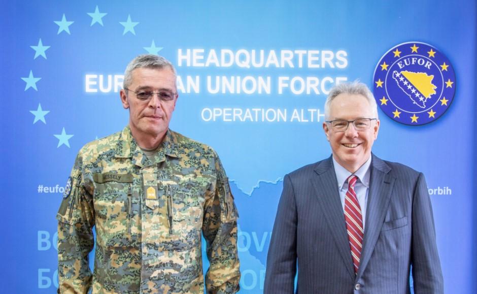 Ambasador Marfi i general-major Veseli: Poseban naglasak na sigurnosti koju pruža EUFOR
