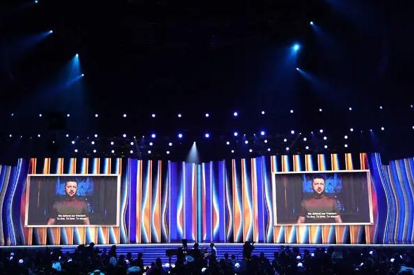 Zelenski na dodjeli Grammya pozvao gledatelje da podrže Ukrajinu