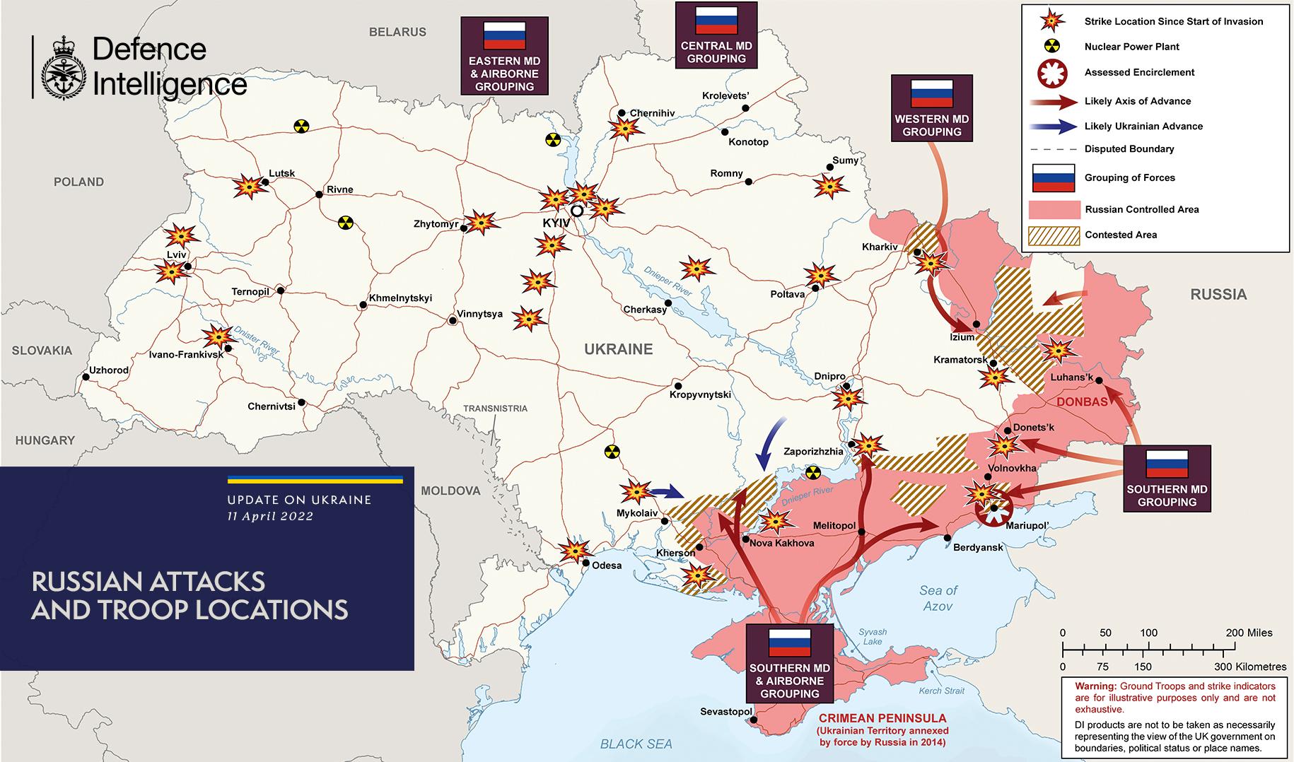Britanci objavili novu kartu rata u Ukrajini
