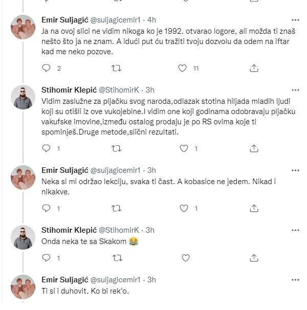Okršaj Suljagića i Klepića na Twitteru - Avaz